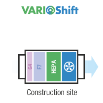 Animation of Vario-Shift interchangeable filter options.